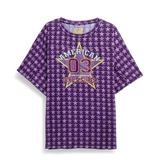 T-shirt Americana 03 Stelle Viola