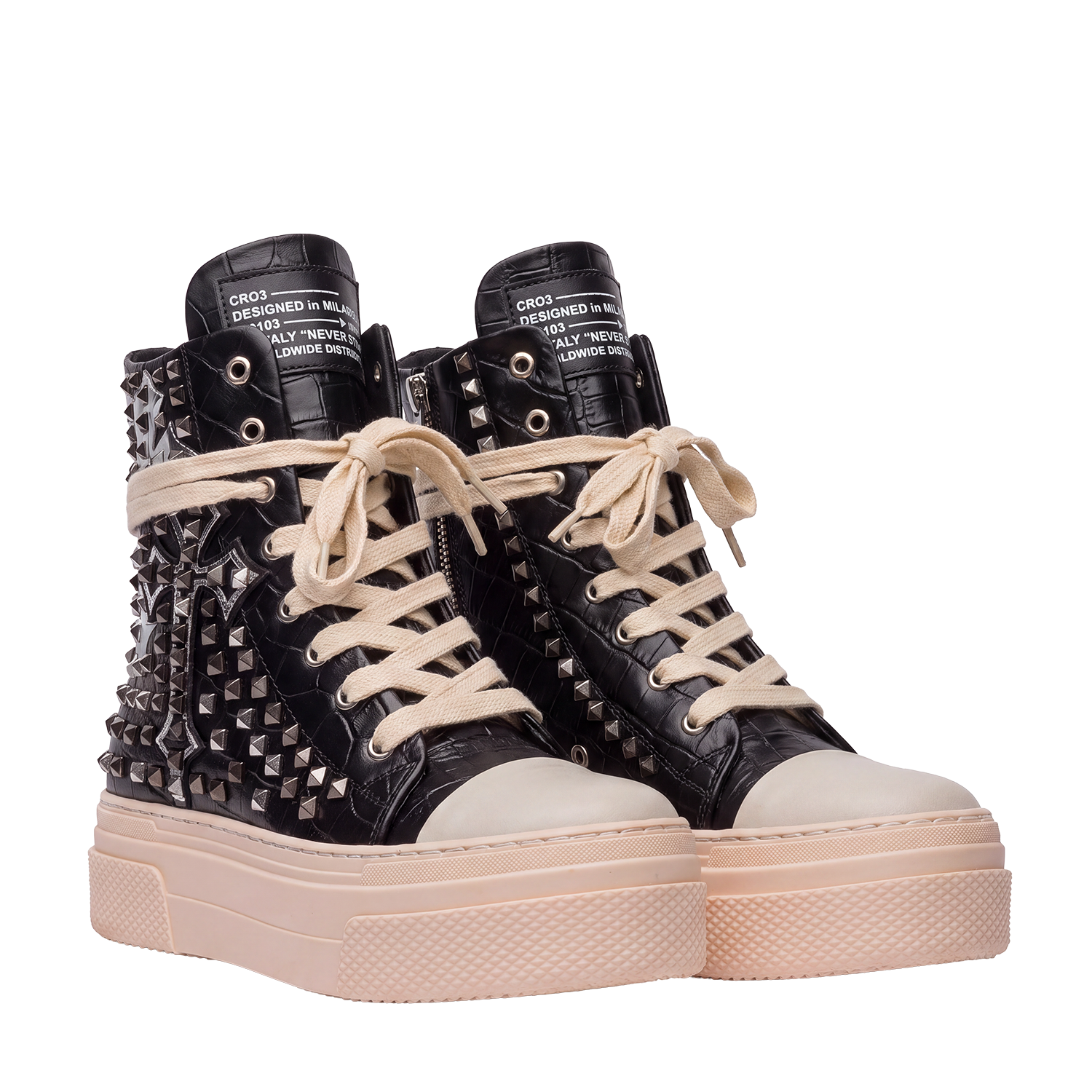 CALIPSO COCO - Black Cross Studs