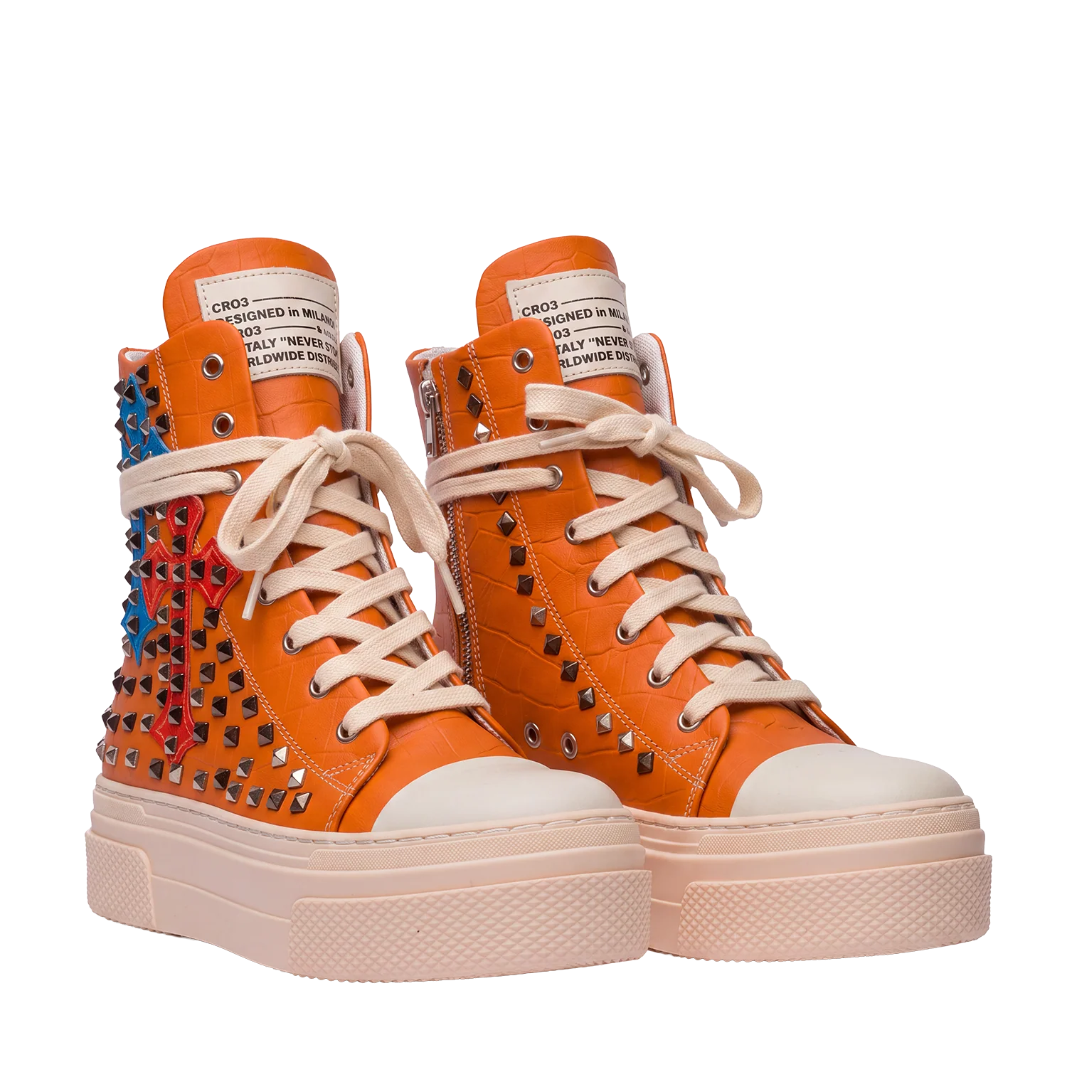 CALIPSO COCO - Orange Cross Studs