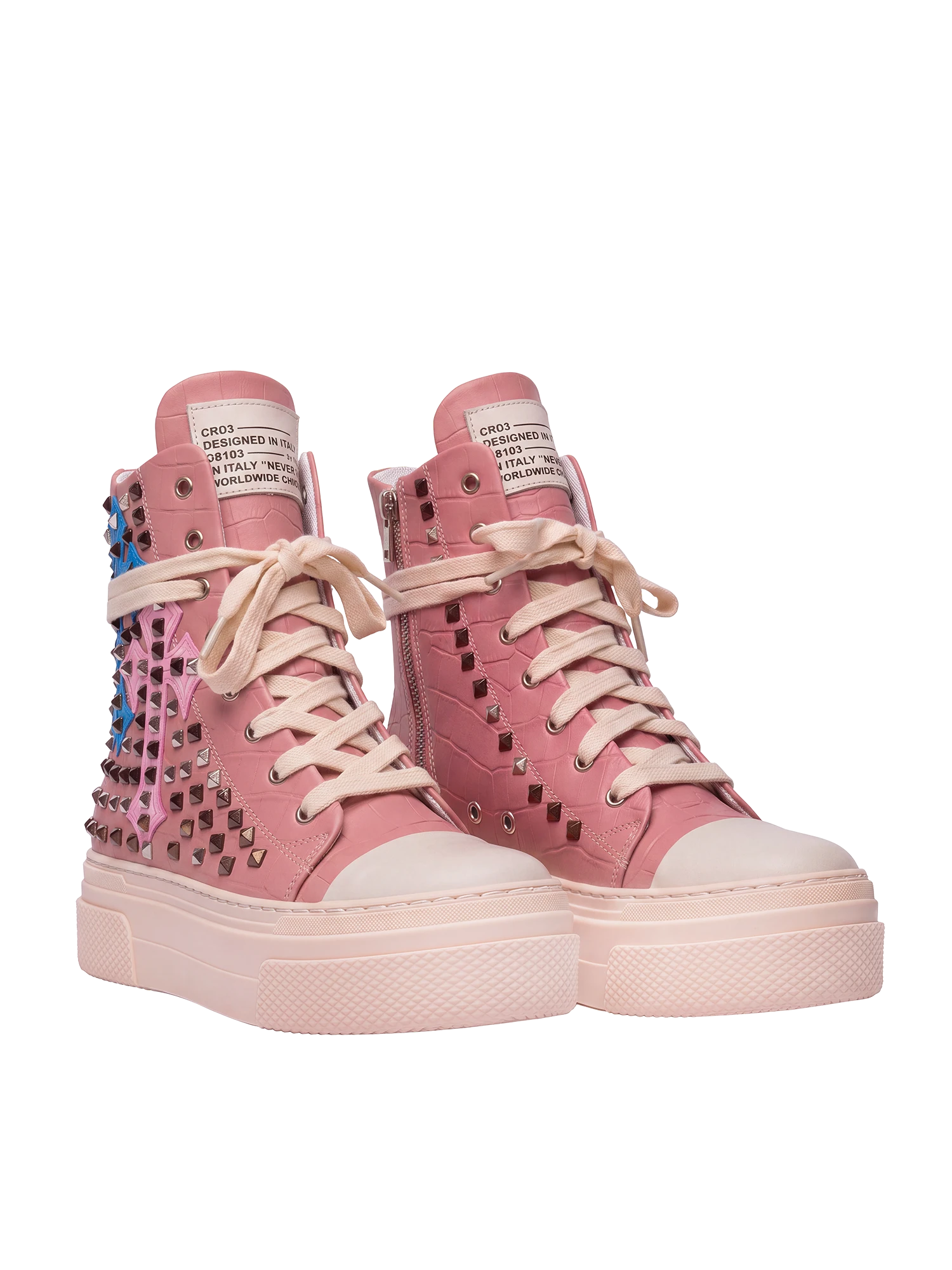 CALIPSO COCO — Rosa con croci e borchie