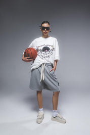 "CR03" Melange Grey Short-Shorts-CRISTIANZEROTRE