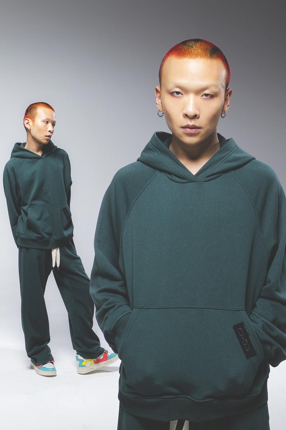 "CR03" Moss Green Hoodie-Hoodie-CRISTIANZEROTRE