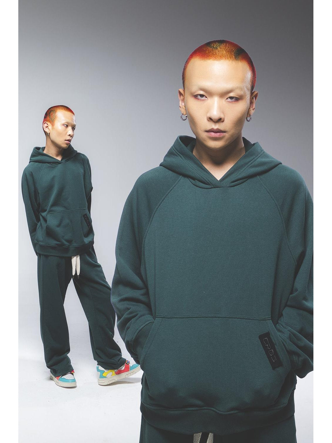 "CR03" Moss Green Hoodie-Hoodie-CRISTIANZEROTRE