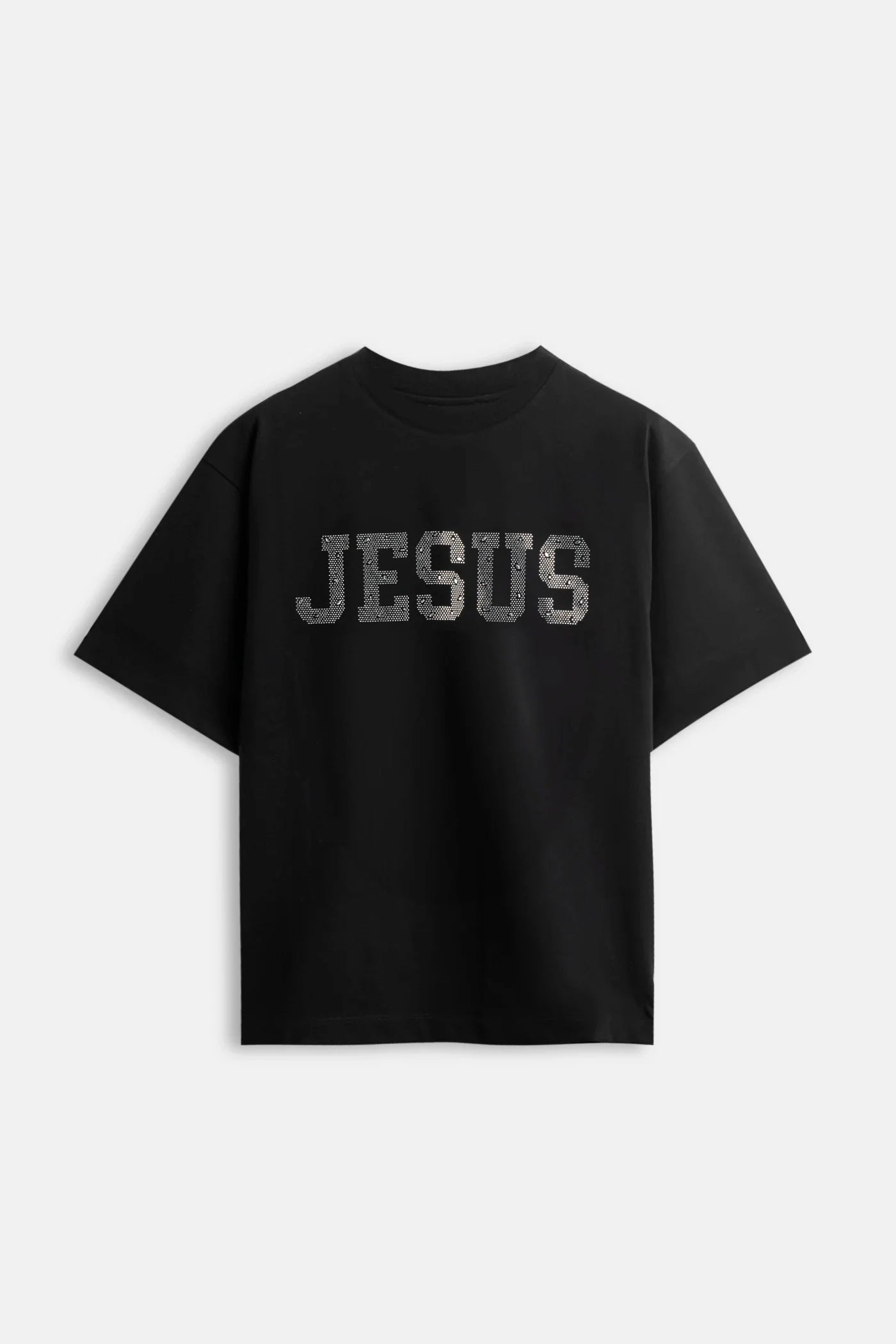 CR03 Jesus Strass Tee – Nera