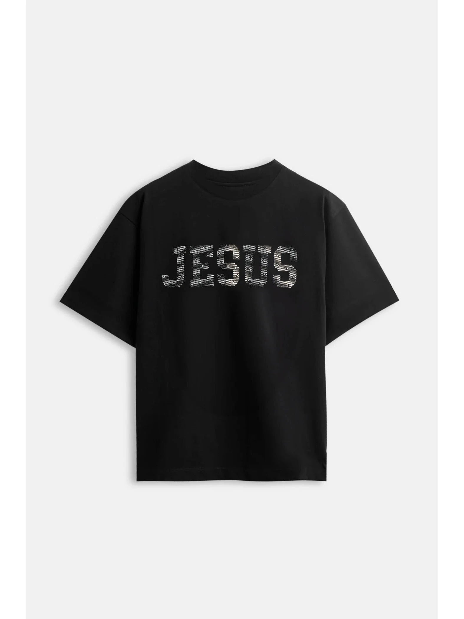 CR03 T-Shirt Gesù Strass – Edizione Nera