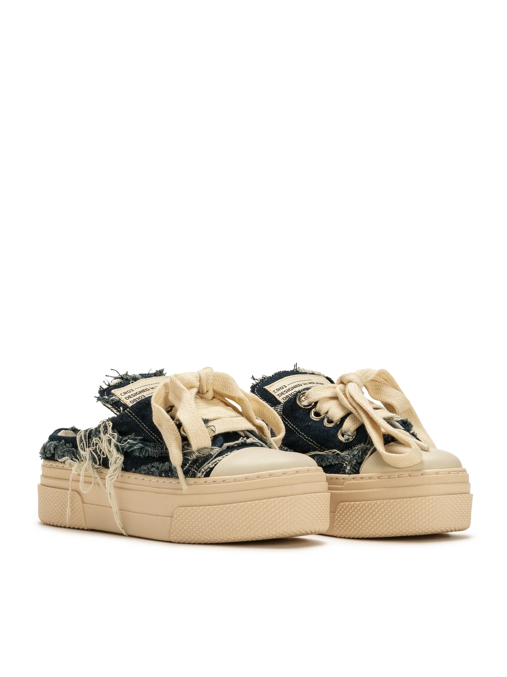 SABOT CR03 — Denim blu effetto vissuto