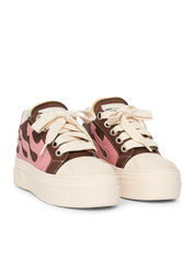 CALIPSO FLAME – Brown Pink Low-Sneaker-CRISTIANZEROTRE