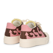 CALIPSO FLAME – Brown Pink Low-Sneaker-CRISTIANZEROTRE