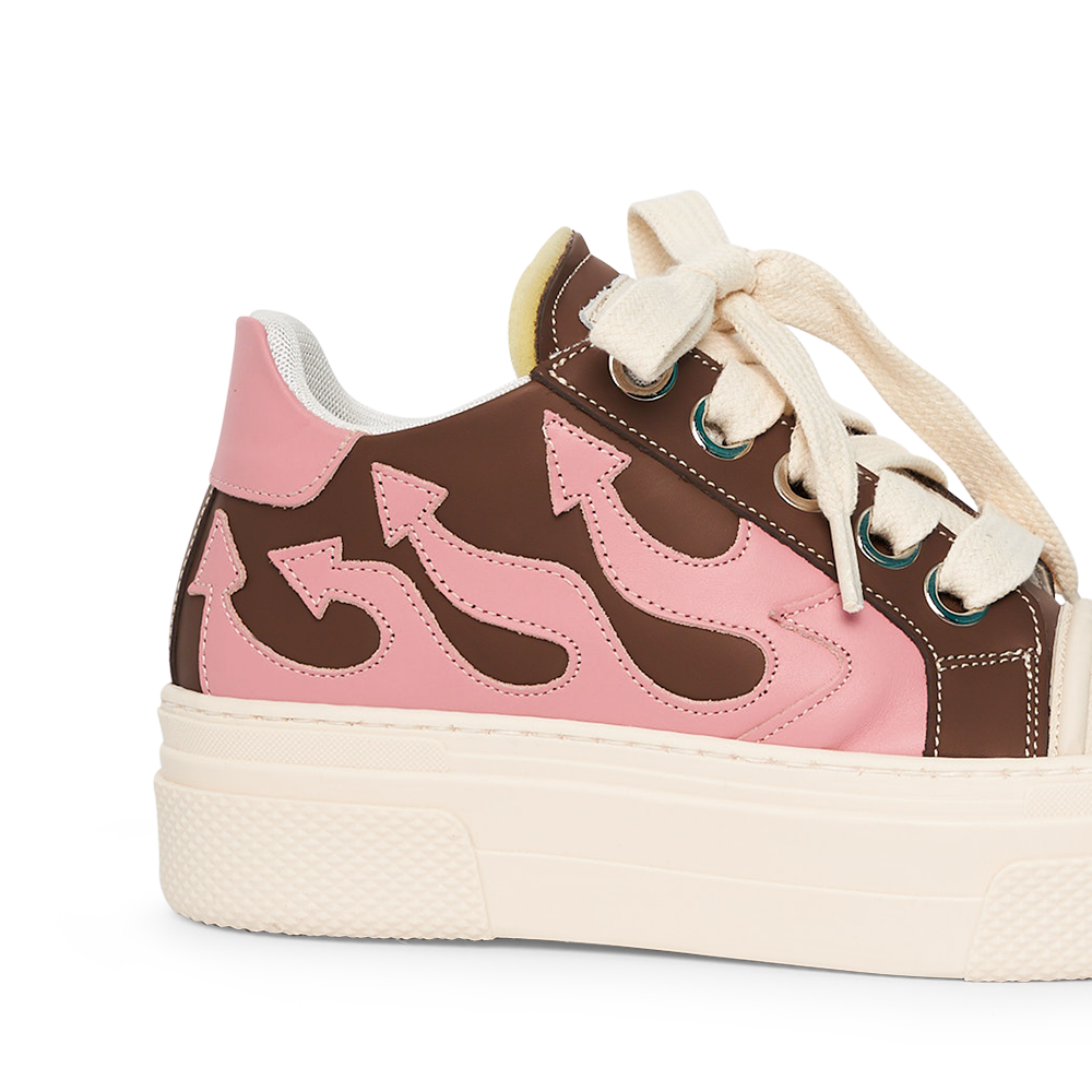 CALIPSO FLAME – Brown Pink Low-Sneaker-CRISTIANZEROTRE