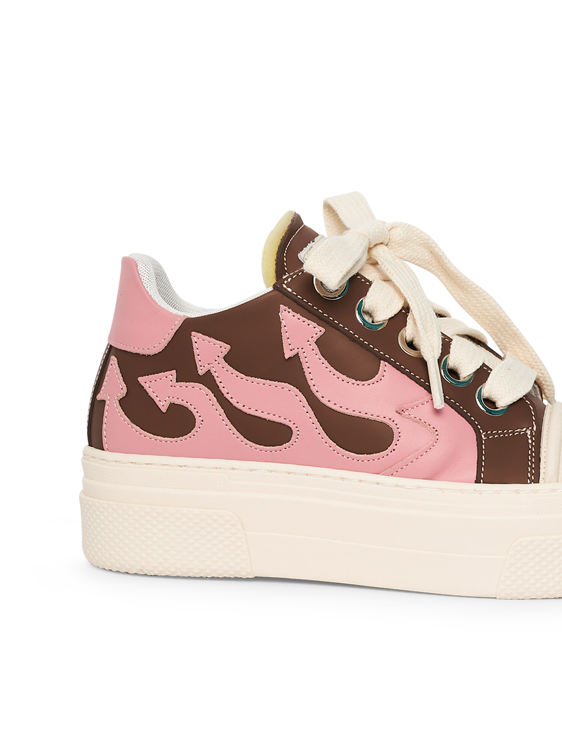 CALIPSO FLAME – Brown Pink Low-Sneaker-CRISTIANZEROTRE