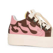 CALIPSO FLAME – Brown Pink Low-Sneaker-CRISTIANZEROTRE