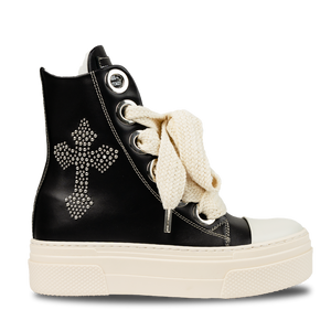 Calipso 300 – Crucifix Black Leather-Sneaker-CRISTIANZEROTRE