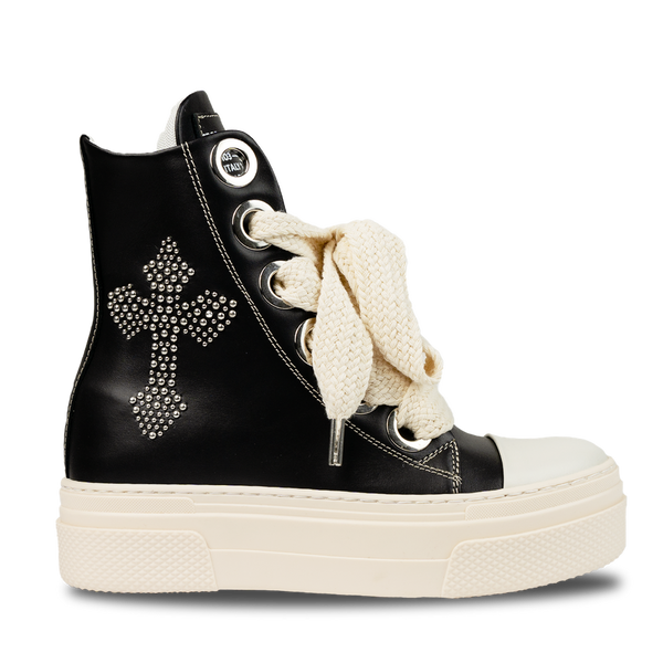 Calipso 300 – Crucifix Black Leather-Sneaker-CRISTIANZEROTRE