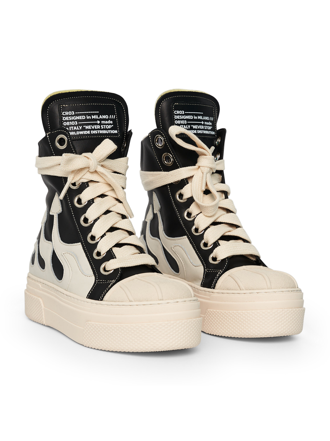 CALIPSO FLAME – Black White High-Sneaker-CRISTIANZEROTRE
