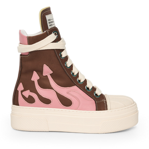 CALIPSO FLAME – Brown Pink High-Sneaker-CRISTIANZEROTRE