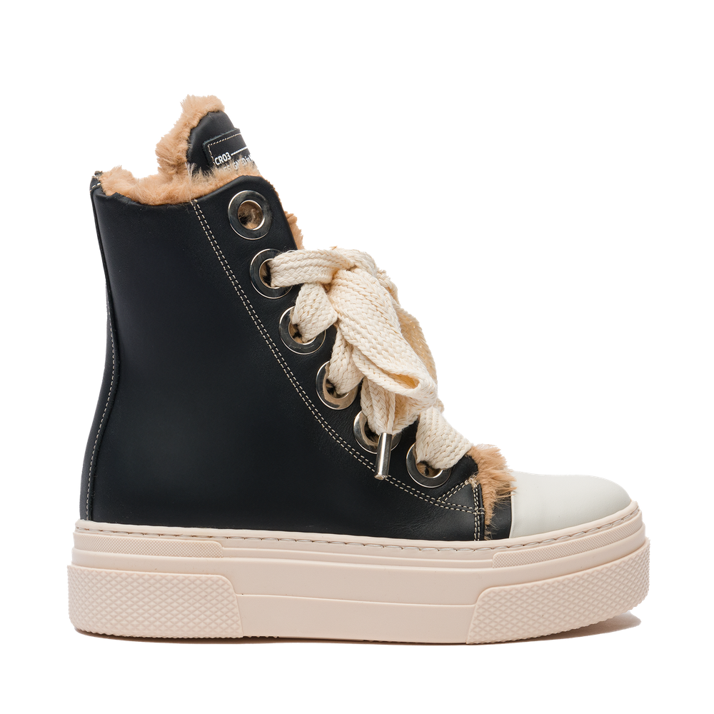 Calipso 300 Fur – Classic Black Leather-Sneaker-CRISTIANZEROTRE