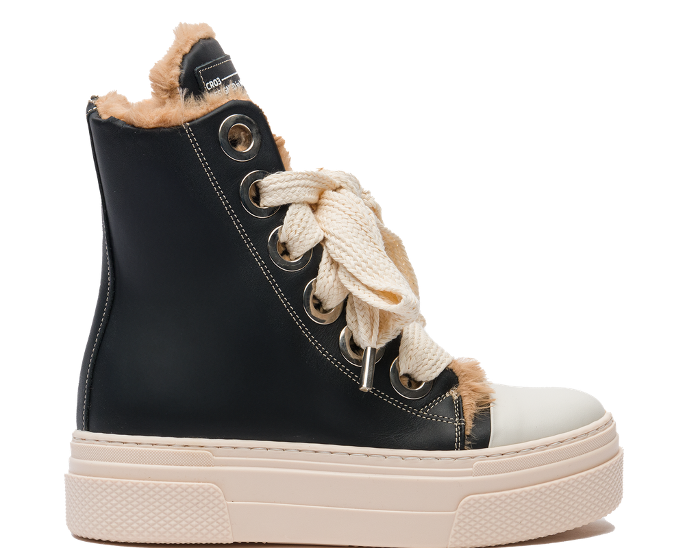 Calipso 300 Fur – Classic Black Leather-Sneaker-CRISTIANZEROTRE