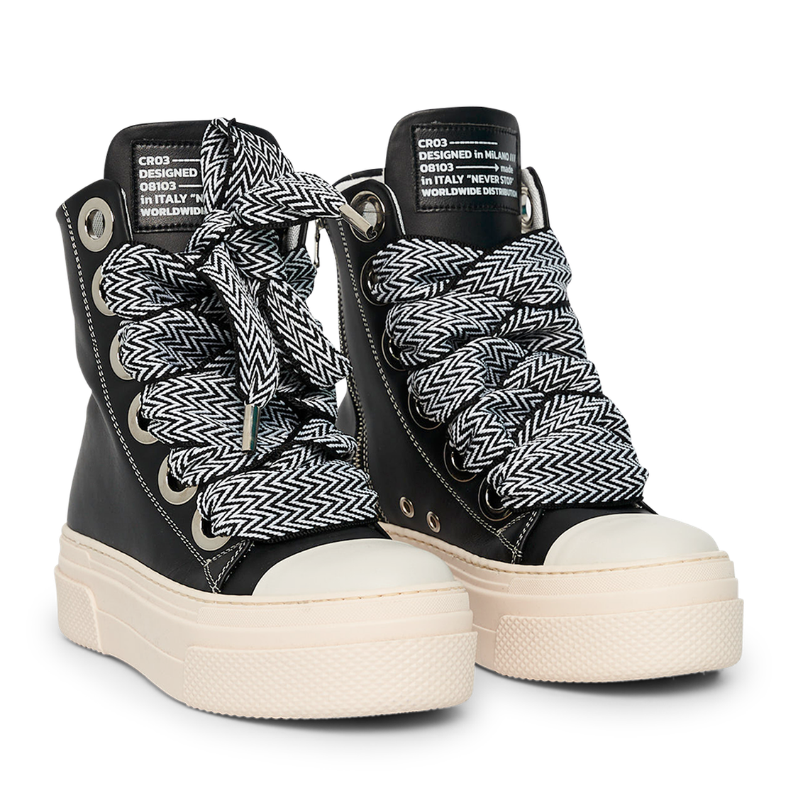 Calipso 300 – Lace Black & White-Sneaker-CRISTIANZEROTRE