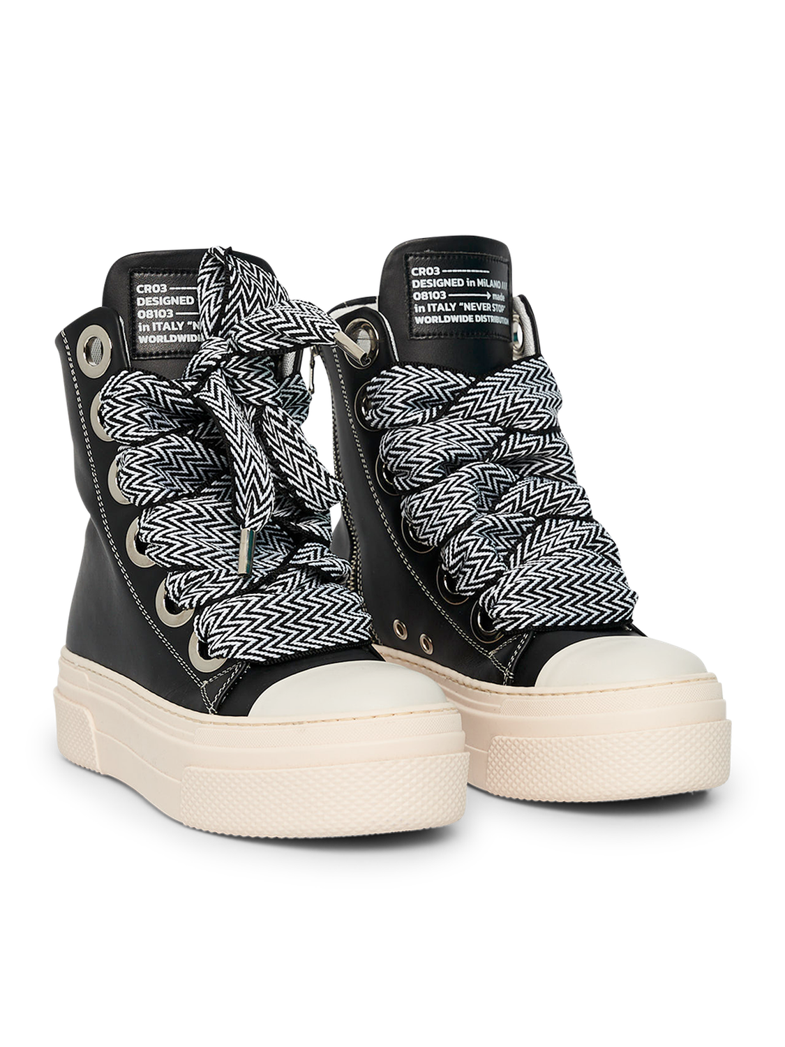 Calipso 300 – Lace Black & White-Sneaker-CRISTIANZEROTRE