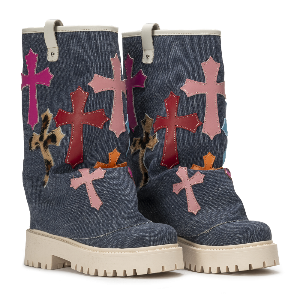 CHUNKY CROSS – Denim Blue-Sneaker-CRISTIANZEROTRE