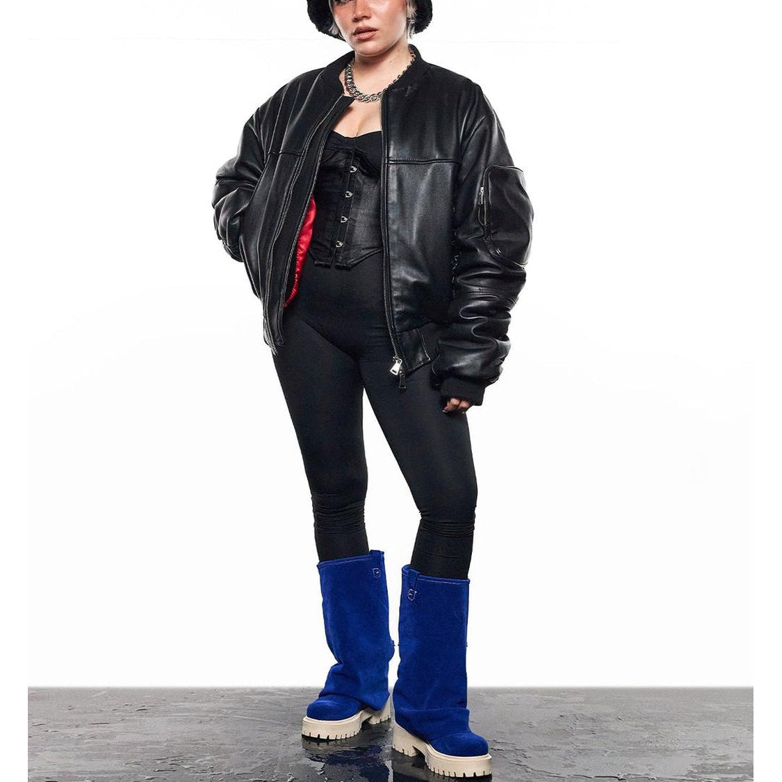 CHUNKY – Deep Blue Velvet Boots-Sneaker-CRISTIANZEROTRE