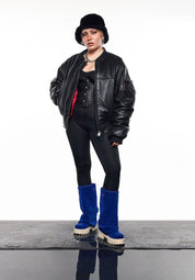 CHUNKY – Deep Blue Velvet Boots-Sneaker-CRISTIANZEROTRE
