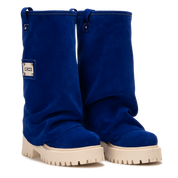 CHUNKY – Deep Blue Velvet Boots-Sneaker-CRISTIANZEROTRE