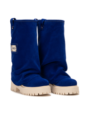 CHUNKY – Deep Blue Velvet Boots-Sneaker-CRISTIANZEROTRE