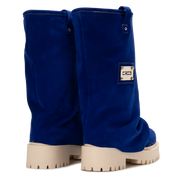 CHUNKY – Deep Blue Velvet Boots-Sneaker-CRISTIANZEROTRE