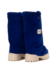 CHUNKY – Deep Blue Velvet Boots-Sneaker-CRISTIANZEROTRE