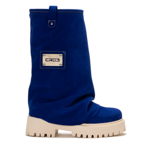 CHUNKY – Deep Blue Velvet Boots-Sneaker-CRISTIANZEROTRE