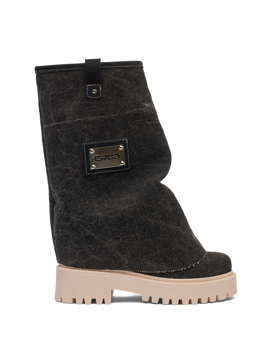 CHUNKY – Denim Boots Black-Sneaker-CRISTIANZEROTRE