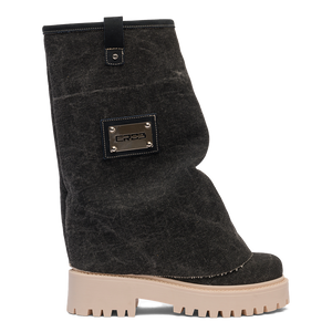 CHUNKY – Denim Boots Black-Sneaker-CRISTIANZEROTRE