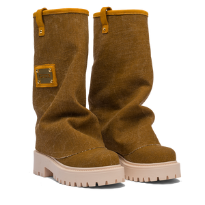 CHUNKY – Denim Boots Brown-Sneaker-CRISTIANZEROTRE