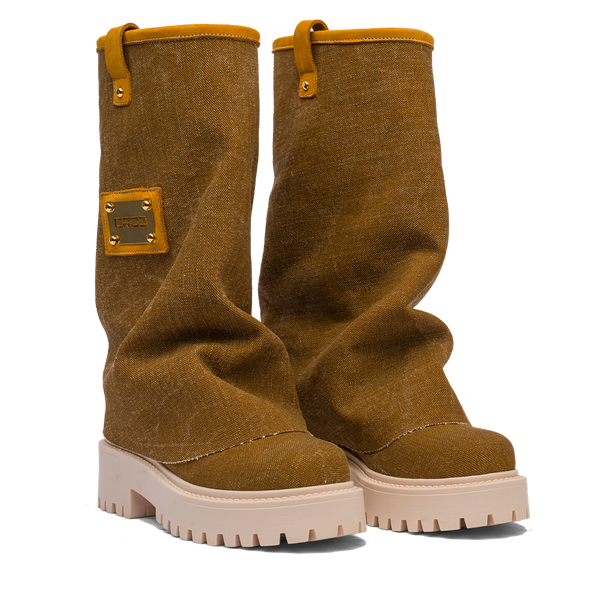 CHUNKY – Denim Boots Brown-Sneaker-CRISTIANZEROTRE