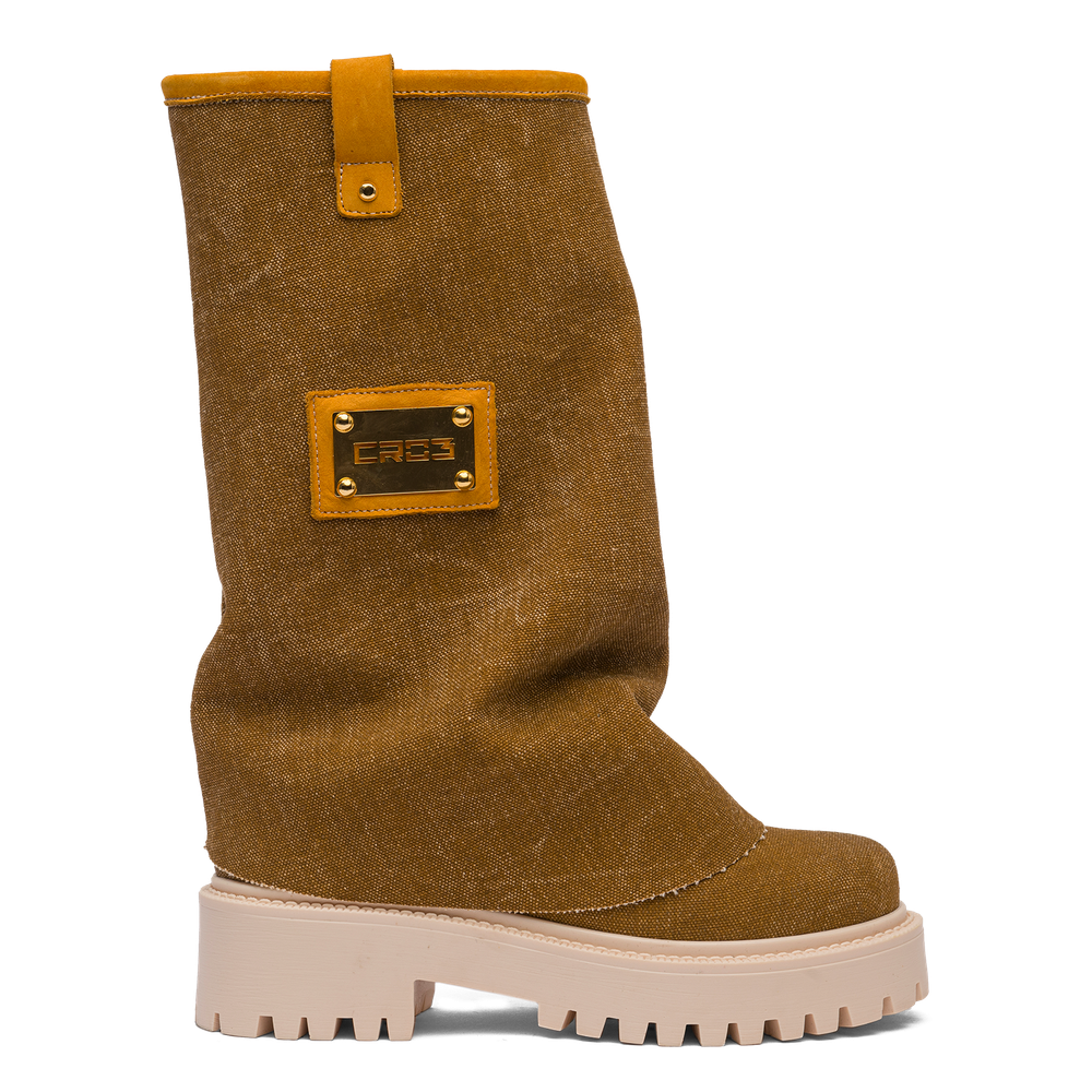 CHUNKY – Denim Boots Brown-Sneaker-CRISTIANZEROTRE