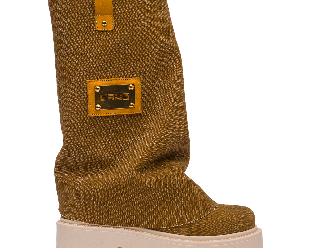 CHUNKY – Denim Boots Brown-Sneaker-CRISTIANZEROTRE