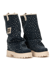 CHUNKY DIAMOND – Denim Blue Boots-Sneaker-CRISTIANZEROTRE