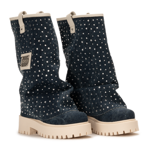 CHUNKY DIAMOND – Denim Blue Boots-Sneaker-CRISTIANZEROTRE