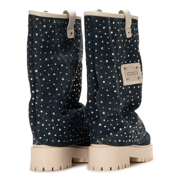 CHUNKY DIAMOND – Denim Blue Boots-Sneaker-CRISTIANZEROTRE