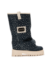 CHUNKY DIAMOND – Denim Blue Boots-Sneaker-CRISTIANZEROTRE