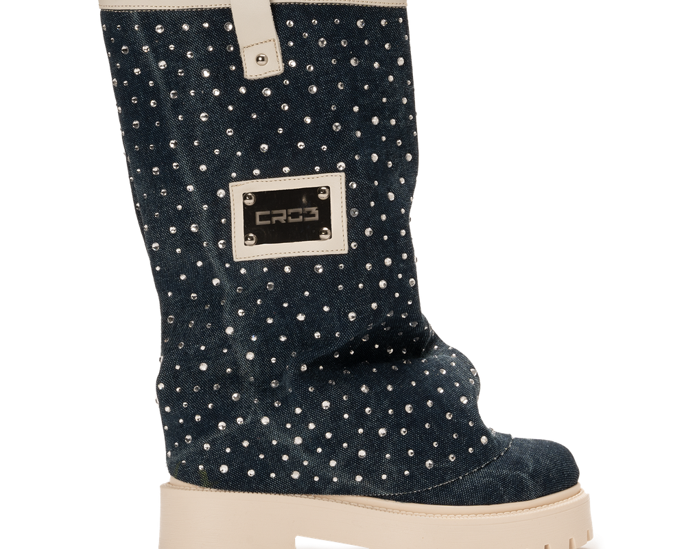 CHUNKY DIAMOND – Denim Blue Boots-Sneaker-CRISTIANZEROTRE