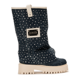 Bottes en denim bleu CHUNKY DIAMOND