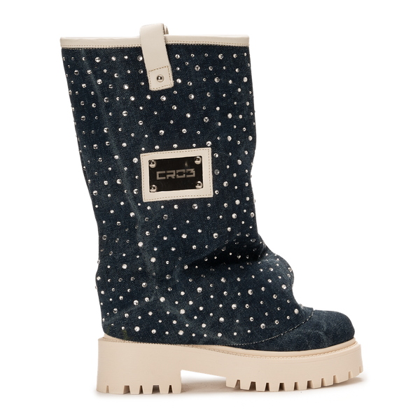 CHUNKY DIAMOND – Denim Blue Boots-Sneaker-CRISTIANZEROTRE