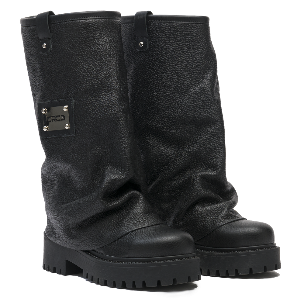 CHUNKY – Leather Boots Black-Sneaker-CRISTIANZEROTRE