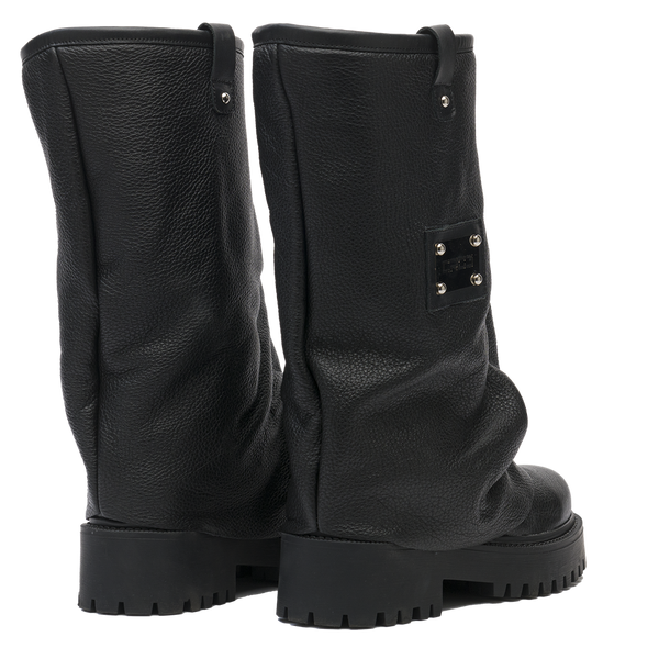 CHUNKY – Leather Boots Black-Sneaker-CRISTIANZEROTRE