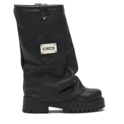CHUNKY – Leather Boots Black-Sneaker-CRISTIANZEROTRE