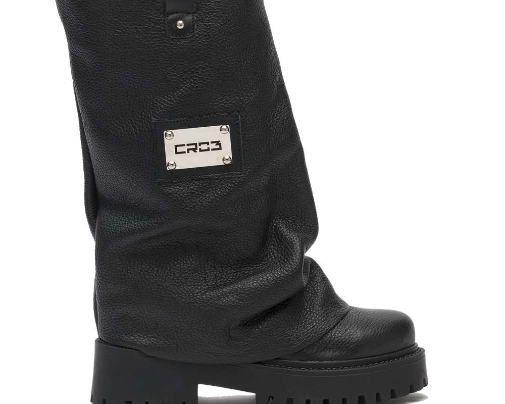 CHUNKY – Leather Boots Black-Sneaker-CRISTIANZEROTRE