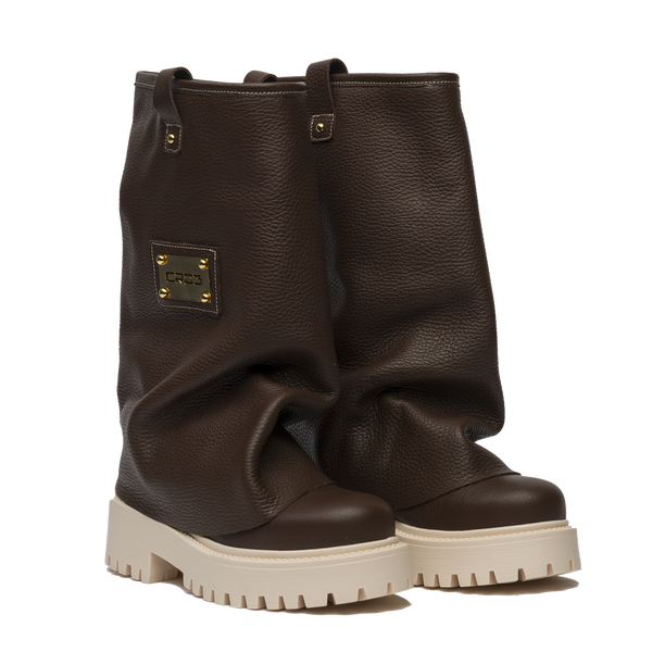 CHUNKY – Leather Boots Brown-Sneaker-CRISTIANZEROTRE