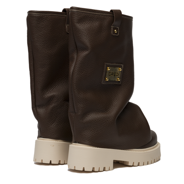 CHUNKY – Leather Boots Brown-Sneaker-CRISTIANZEROTRE